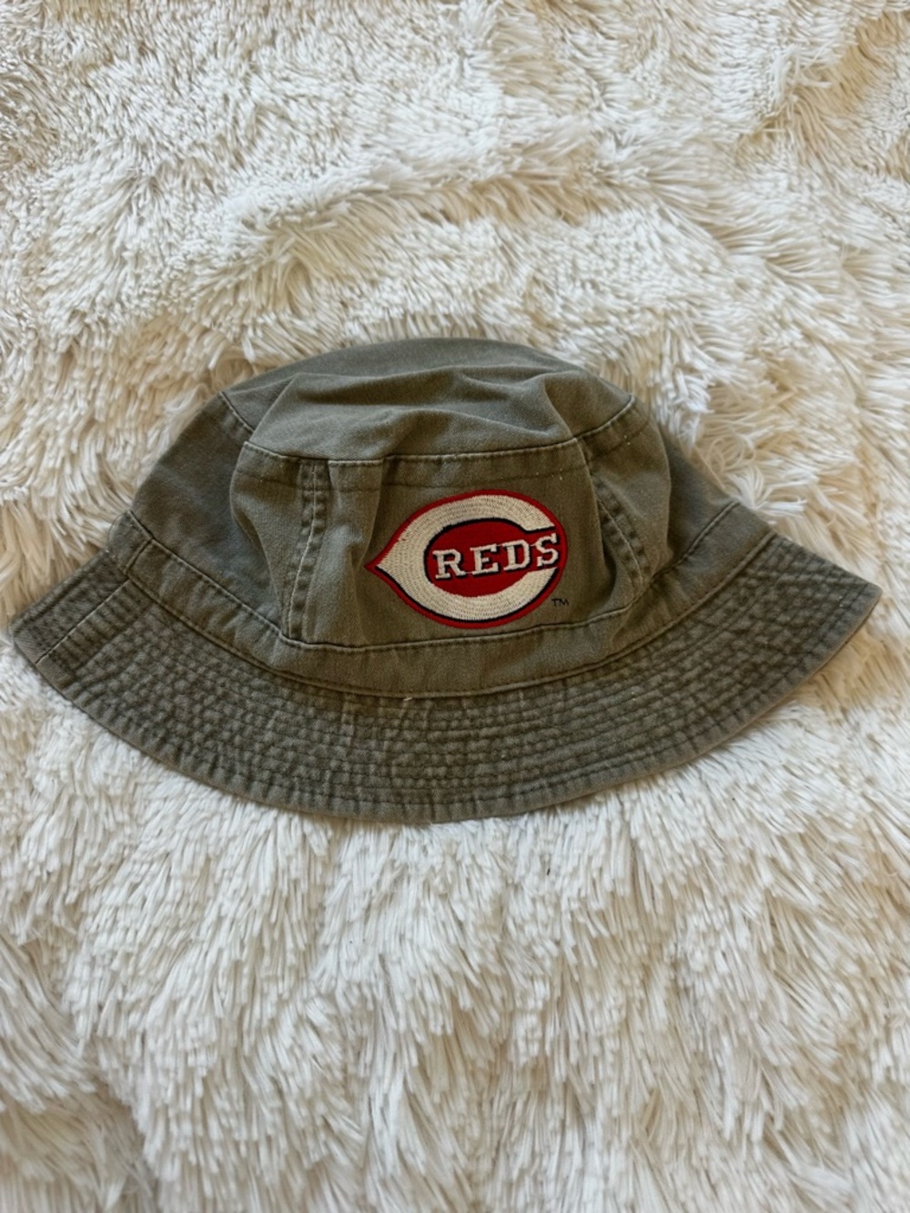 Cincinnati Reds Vintage Olive Bucket Baseball Hat